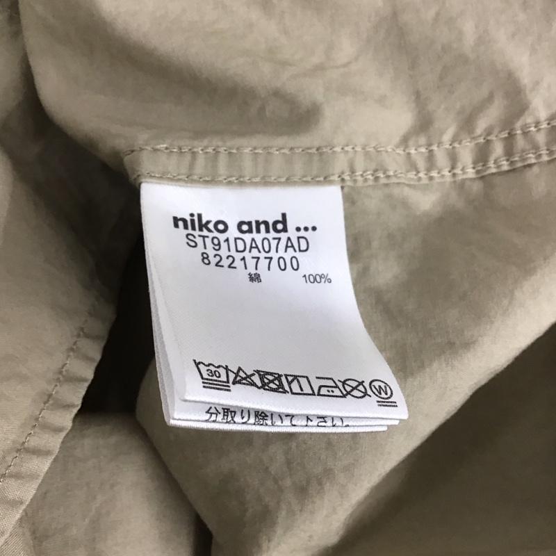 ニコアンド niko and... シャツ、ブラウス 長袖 無地 茶 / ブラウン / レディース USED 古着 中古 10140403