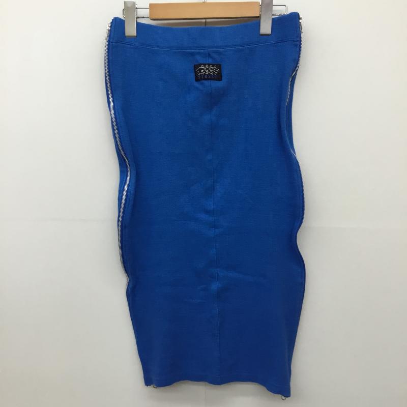 ステューシーウィメン Stussy Women スカート ひざ丈スカート M ロゴ、文字 青 / ブルー / レディース USED 古着 中古 10138286