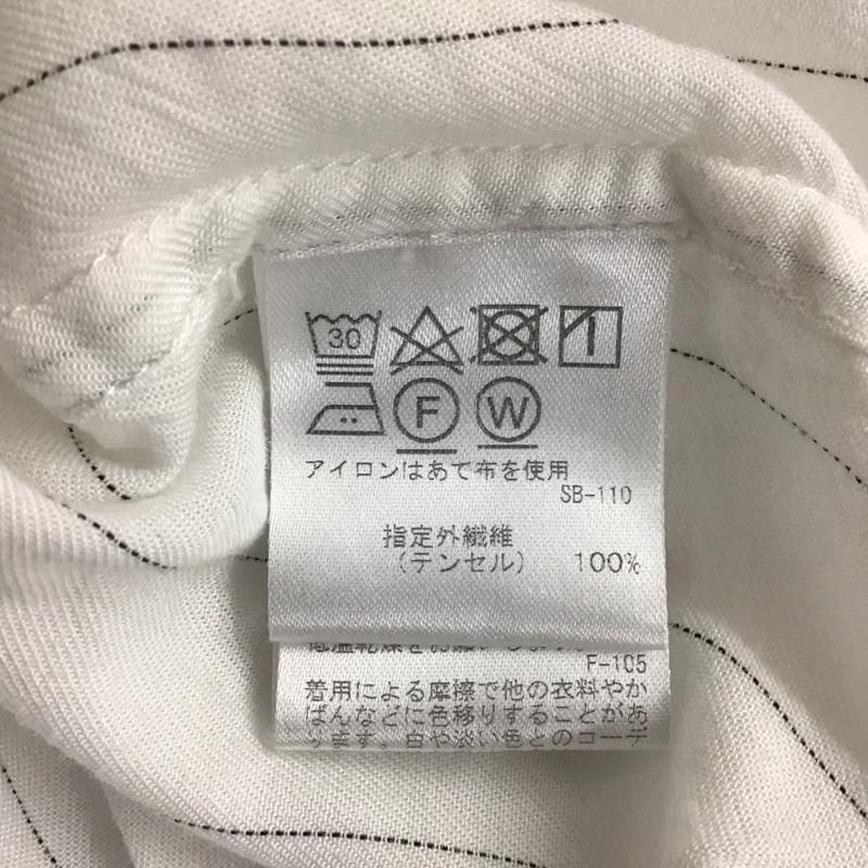 サタデーズサーフニューヨークシティー SATURDAYS SURF NYC シャツ、ブラウス 半袖 BBG-5715-B オープンカラーシャツ 開襟 XS ストライプ 白 / ホワイト / X 黒 / ブラック / メンズ USED 古着 中古 10113087