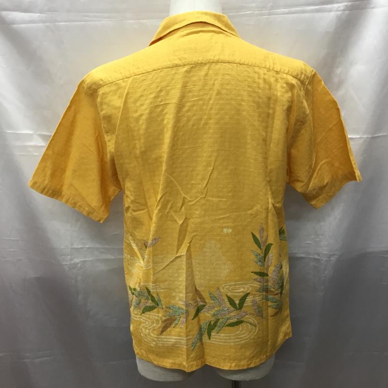 マンゴ MANGO シャツ、ブラウス 半袖 半袖シャツ カラーシャツ 半袖カットソー アロハシャツ M プリント 黄 / イエロー / メンズ USED 古着 中古 10108274