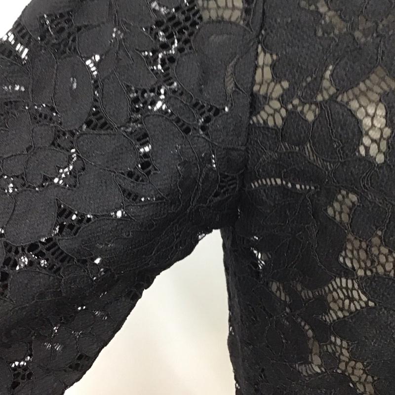 ページボーイ PAGEBOY シャツ、ブラウス 長袖 pb860249al レースシャツ 半袖カットソー 半袖カラーシャツ FREE 総柄 黒 / ブラック / レディース USED 古着 中古 10111903