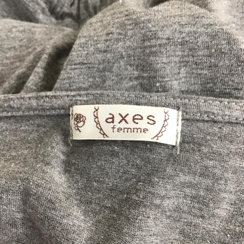 アクシーズファム axes femme ワンピース ロングスカート TS351X30 プリーツ フレンチスリーブ M 無地 灰 / グレー / レディース USED 古着 中古 10108589