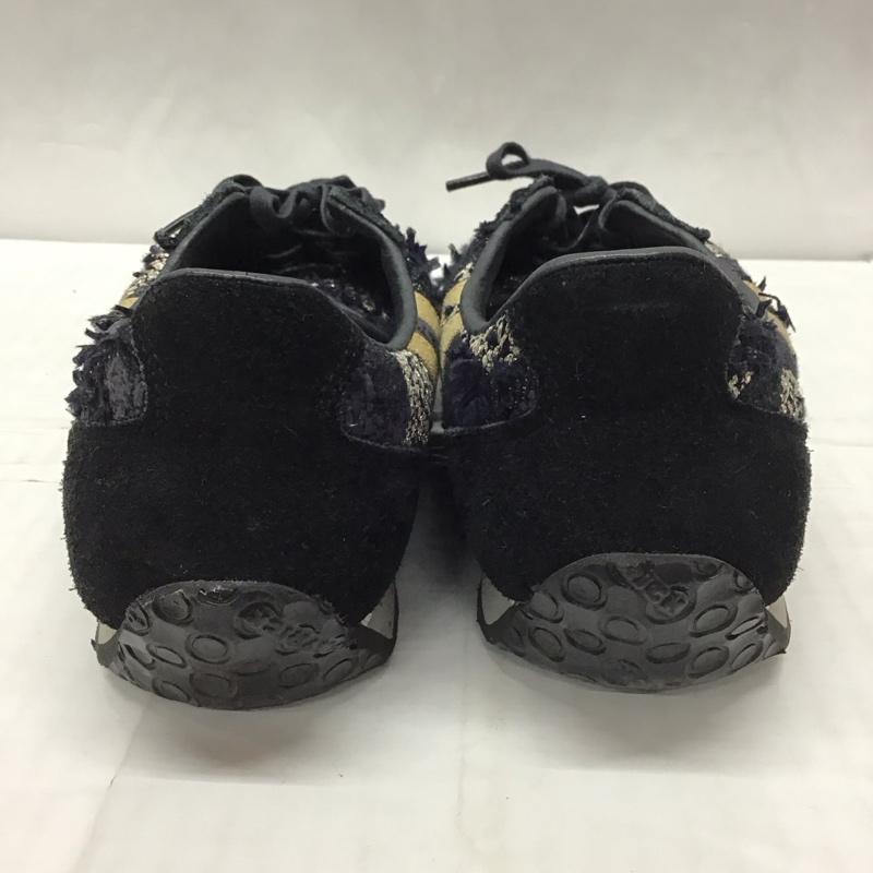 パトリック PATRICK スニーカー スニーカー 21-91001 ローカット 38 ロゴ、文字 黒 / ブラック / X 金 / ゴールド / レディース USED 古着 中古 10116243