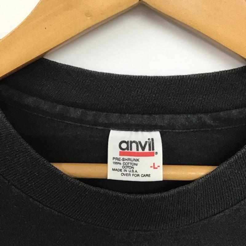 古着 USED Tシャツ 半袖 半袖カットソー プリントTシャツ クルーネックカットソー anvil 90s usa製 L プリント 黒 / ブラック / メンズ USED 古着 中古 10137172