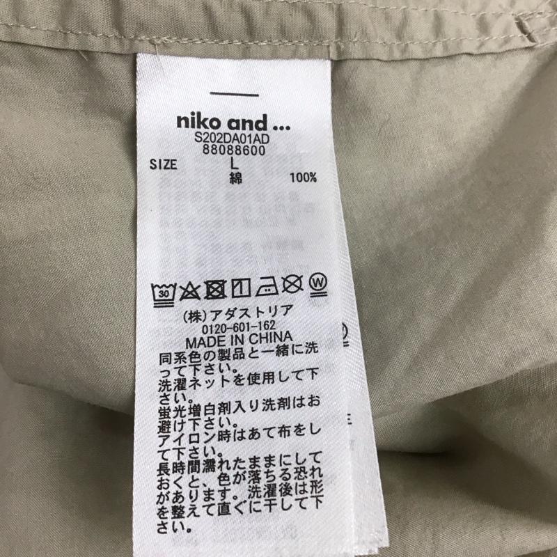 ニコアンド niko and... シャツ、ブラウス 七分袖 S202DA01AD マーセBIGショートシャツ L 無地 ベージュ / ベージュ / レディース USED 古着 中古 10133837