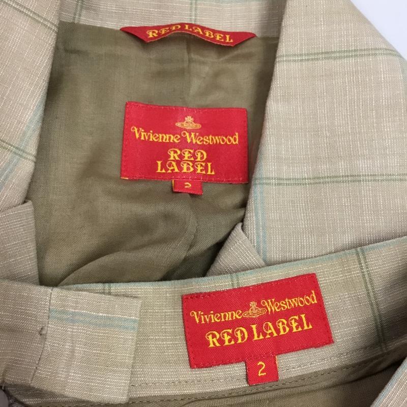 ヴィヴィアン ウエストウッド レッドレーベル Vivienne Westwood red label セットアップ セットアップ セットアップ カジュアルジャケット ひざ丈スカート チェック 2 チェック マルチカラー / マルチカラー / レディース USED 古着 中古 10112223