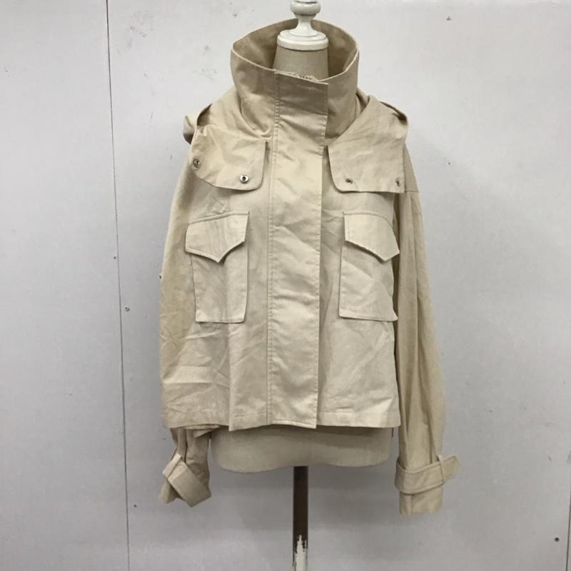 ムルーア MURUA ジャケット、上着 ジャケット、ブレザー 長袖ショートジャケット ジップアップパーカー フード付きジャケット FREE 無地 アイボリー / アイボリー / レディース USED 古着 中古 10120108