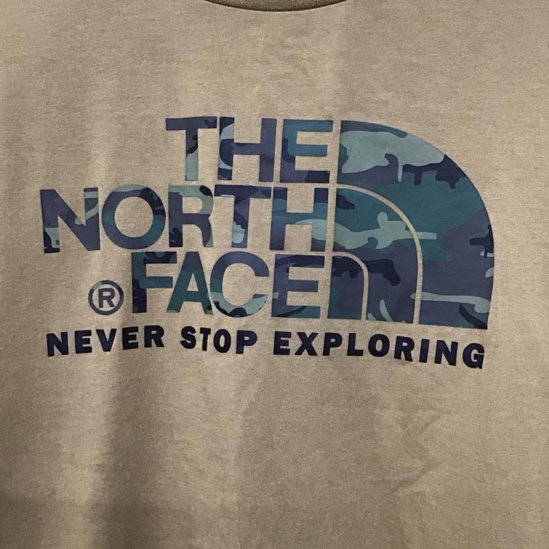 ザノースフェイス THE NORTH FACE Tシャツ 半袖 nt31622 トレッキング半袖Tシャツ 半袖カットソー プリントTシャツ M ロゴ、文字 カーキ / カーキ / メンズ USED 古着 中古 10130470