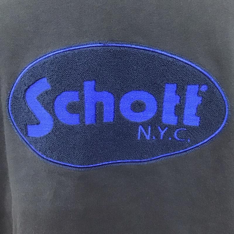 ショット schott パーカー 長袖 長袖パーカー プルオーバーパーカー スウェット XL ロゴ、文字 紺 / ネイビー /  メンズ USED 古着 中古 10124910