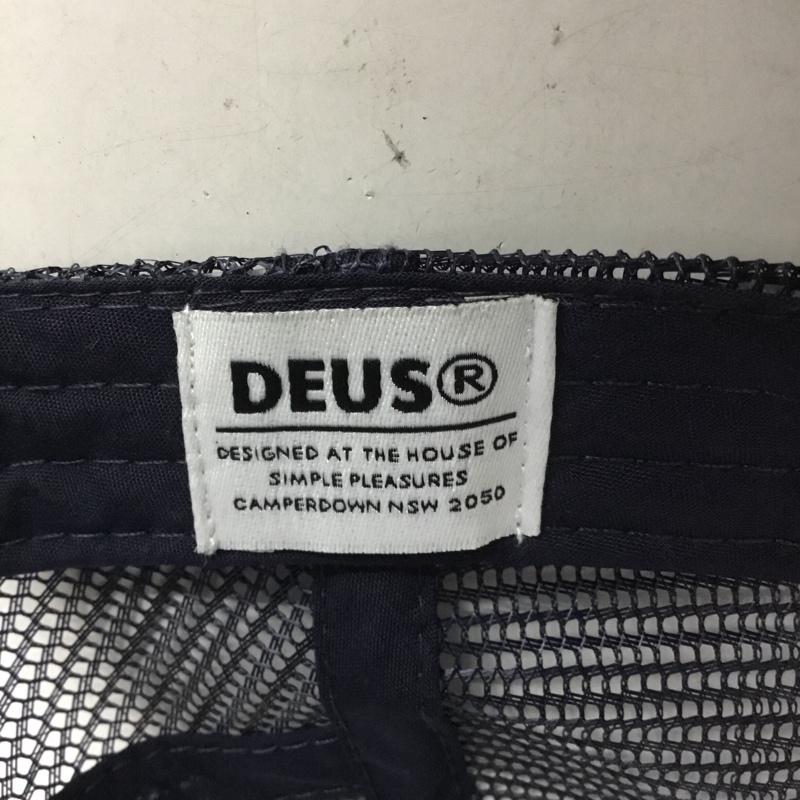 デウスエクスマキナ DEUS EX MACHINA 帽子 キャップ JMP87546 メッシュキャップ ロゴ、文字 紺 / ネイビー / メンズ USED 古着 中古 10132034