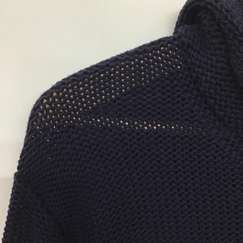 ポロバイラルフローレン Polo by RALPH LAUREN ニット、セーター 長袖 長袖ニットパーカー プルオーバーニット L 無地 紺 / ネイビー / メンズ USED 古着 中古 10139012