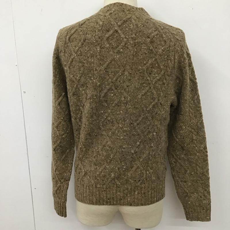 ブルックスブラザーズ BROOKS BROTHERS ニット、セーター 長袖 ウール クルーネック ケーブル編み S ベージュ / ベージュ / メンズ USED 古着 中古 10111248