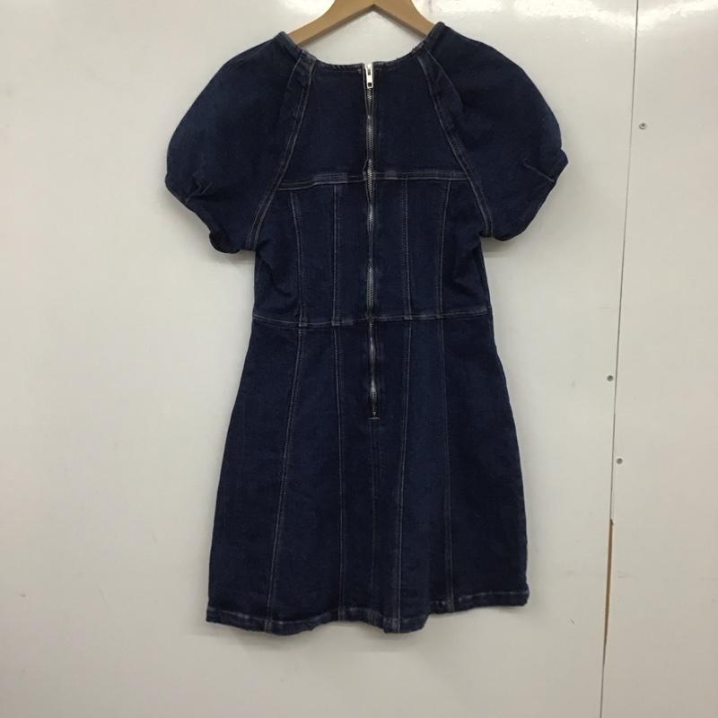 ザラ ZARA ワンピース ミニスカート デニム 半袖ワンピース S 無地 インディゴ / インディゴ / レディース USED 古着 中古 10139366