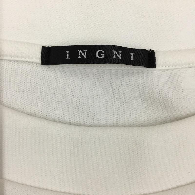 イング INGNI カットソー 半袖 151-180818-00 袖レースアップ リボン M 無地 白 / ホワイト / レディース USED 古着 中古 10118213