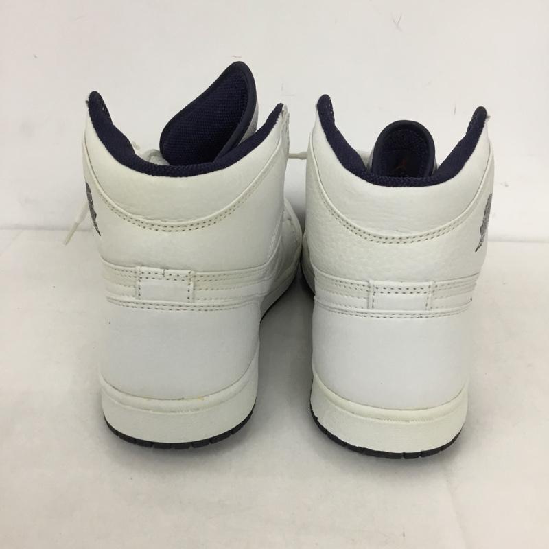 ナイキ NIKE スニーカー スニーカー 136060 111 AIR JORDAN 1 2001ADDITION 26cm 箱有 26.0cm ロゴ、文字 白 / ホワイト / X 紺 / ネイビー / メンズ USED 古着 中古 10131692