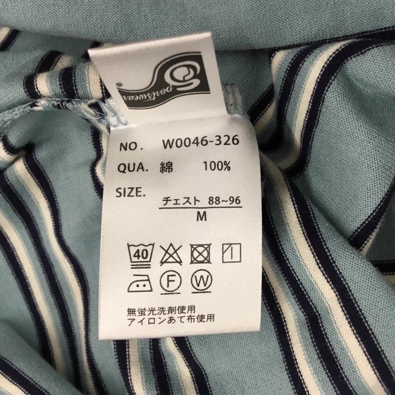 古着 USED Tシャツ 半袖 W0046-326 SPORTSWEAR クルーネック M ボーダー柄 水色 / ライトブルー / X 白 / ホワイト / X 紺 / ネイビー / メンズ USED 古着 中古 10117763