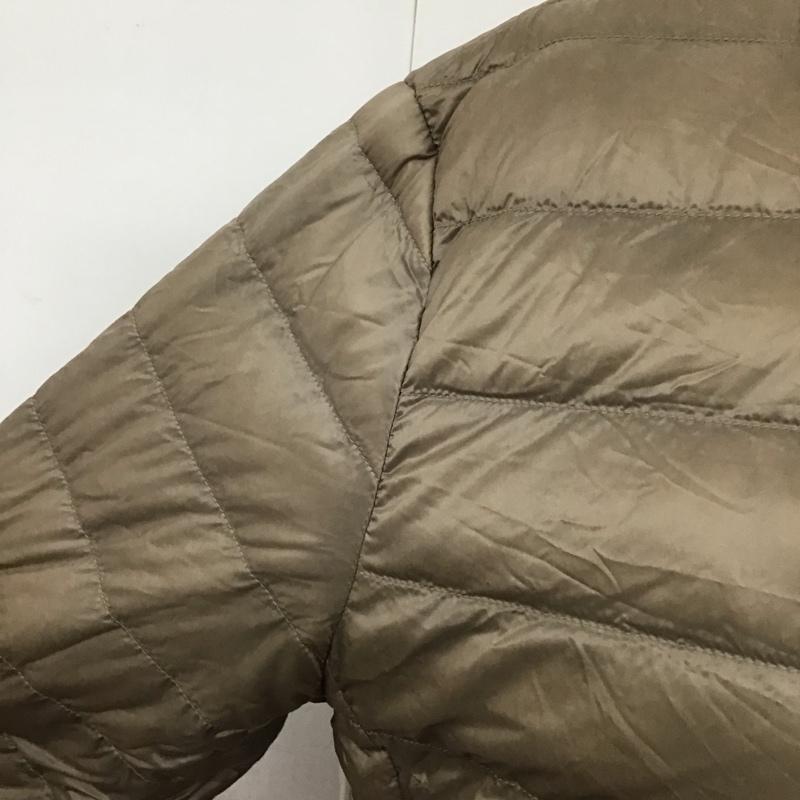 ユニクロ UNIQLO ジャケット、上着 ジャケット、ブレザー 211-400717 ノーカラーウルトラライトダウン ダウンジャケット XL 無地 茶 / ブラウン / レディース USED 古着 中古 10118006