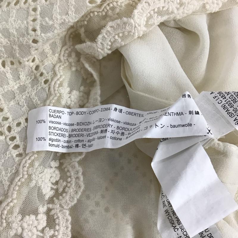 ザラ ZARA タンクトップ タンクトップ 6189 021 712 ノースリーブ L レース柄 アイボリー / アイボリー / レディース USED 古着 中古 10133729