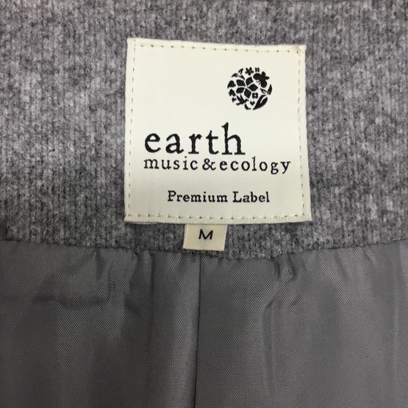 アースミュージックアンドエコロジー earth music&ecology コート コート一般 1B04L0Z0200 オシャ見えコート ノーカラー ロングコート M 無地 灰 / グレー / レディース USED 古着 中古 10118365