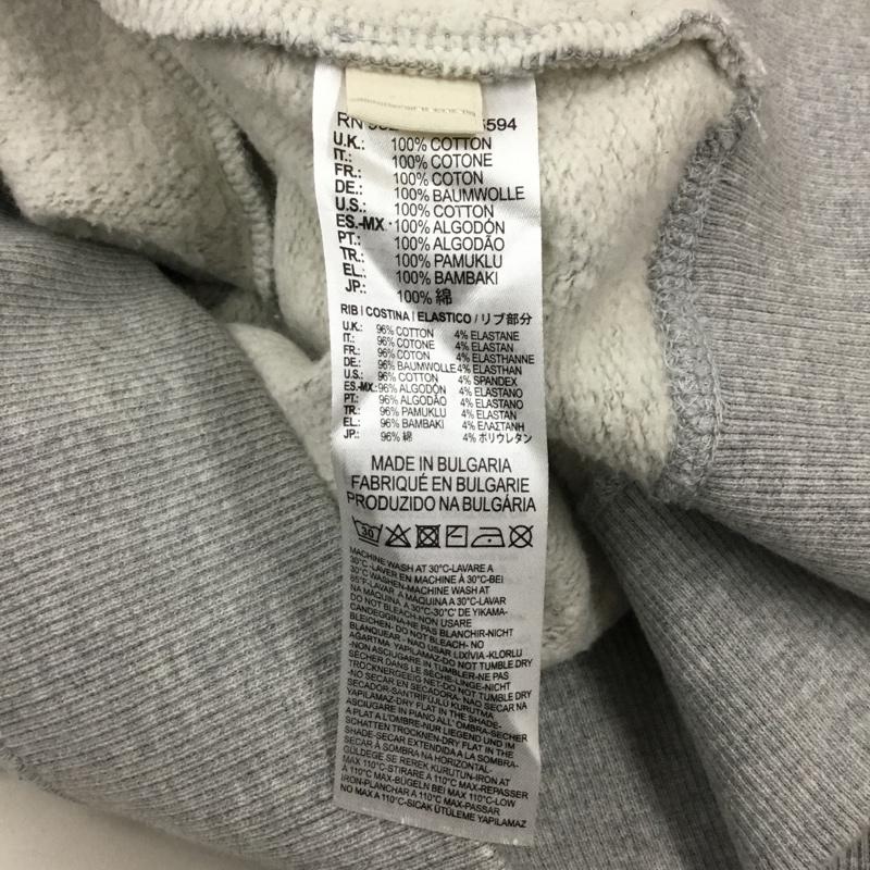 ディーゼル DIESEL パーカー 長袖 裏起毛 フルジップ スウェット L ロゴ、文字 灰 / グレー / メンズ USED 古着 中古 10121385