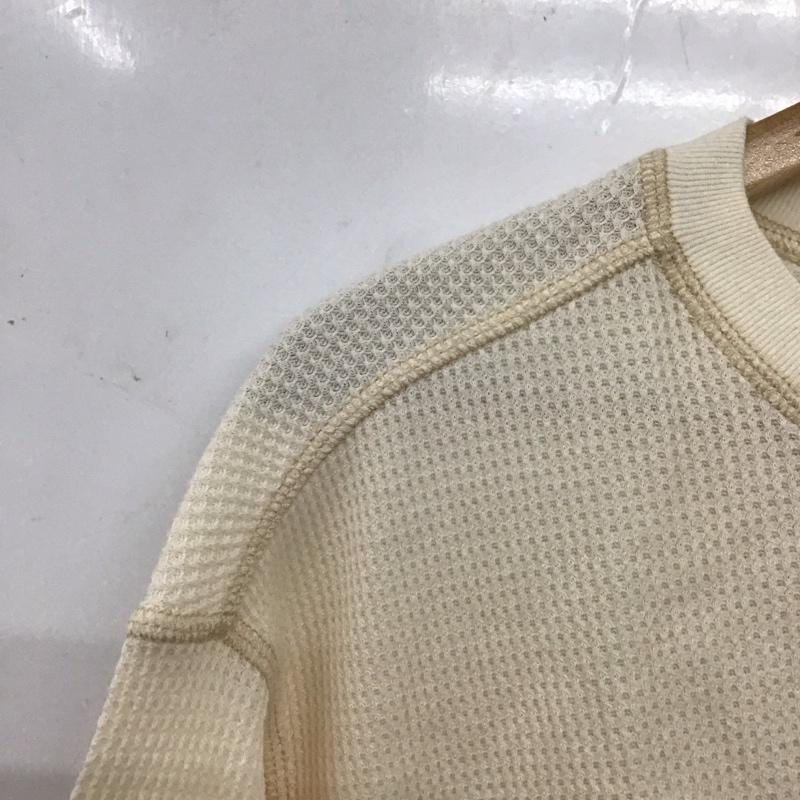 リー Lee カットソー 半袖 半袖カットソー プリントTシャツ クルーネックカットソー ワッフル M ロゴ、文字 ベージュ / ベージュ / レディース USED 古着 中古 10136285
