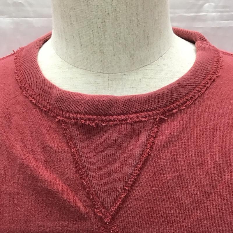 ドゥニーム Denime トレーナー 長袖 長袖トレーナー スウェット クルーネック リブスウェットカットソー M 無地 えんじ / ワインレッド / メンズ USED 古着 中古 10116174