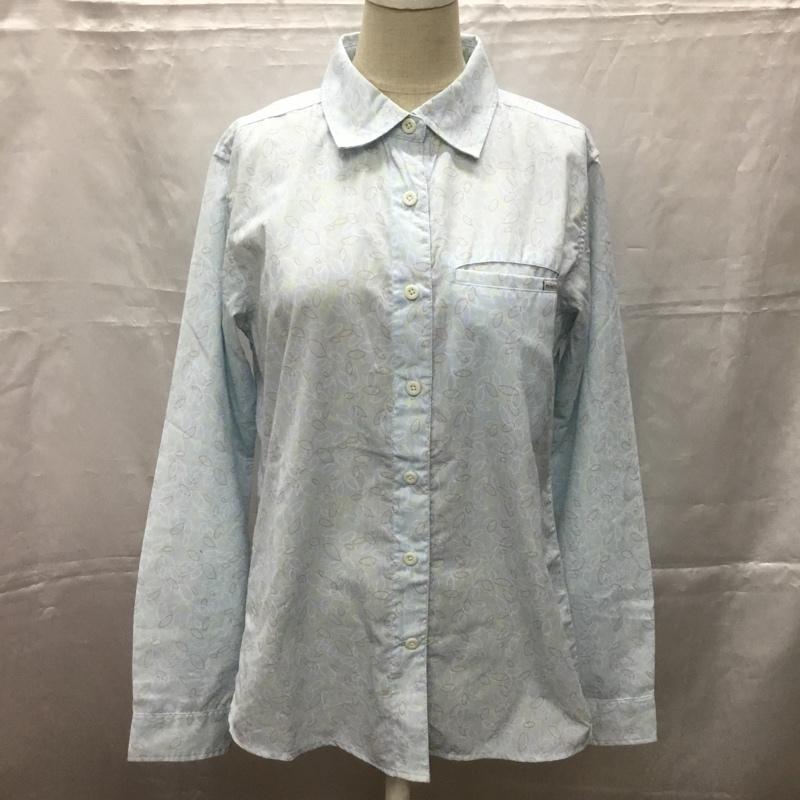 モンベル mont-bell シャツ、ブラウス 長袖 1114496 WIC ライト プリント ロングスリーブシャツ M 総柄 水色 / ライトブルー / レディース USED 古着 中古 10107449