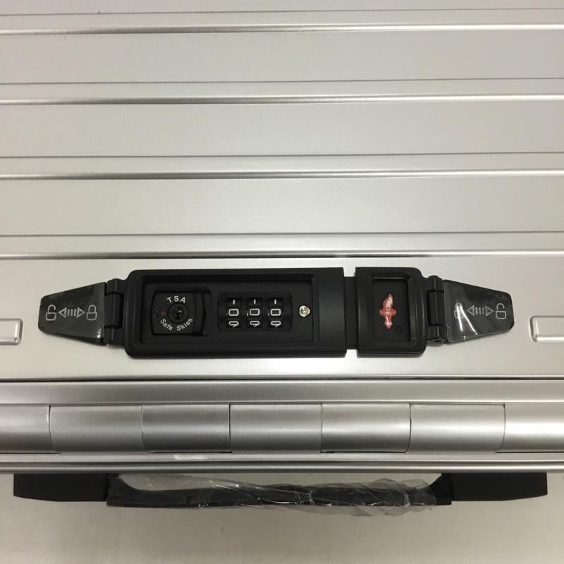 アンドフラット &.FLAT スーツケース、トランク スーツケース、トランク FL14-4-00001 折りたたみ ハードキャリーバッグ キャリーケース 箱有 ロゴ、文字 銀 / シルバー / メンズ USED 古着 中古 10137514