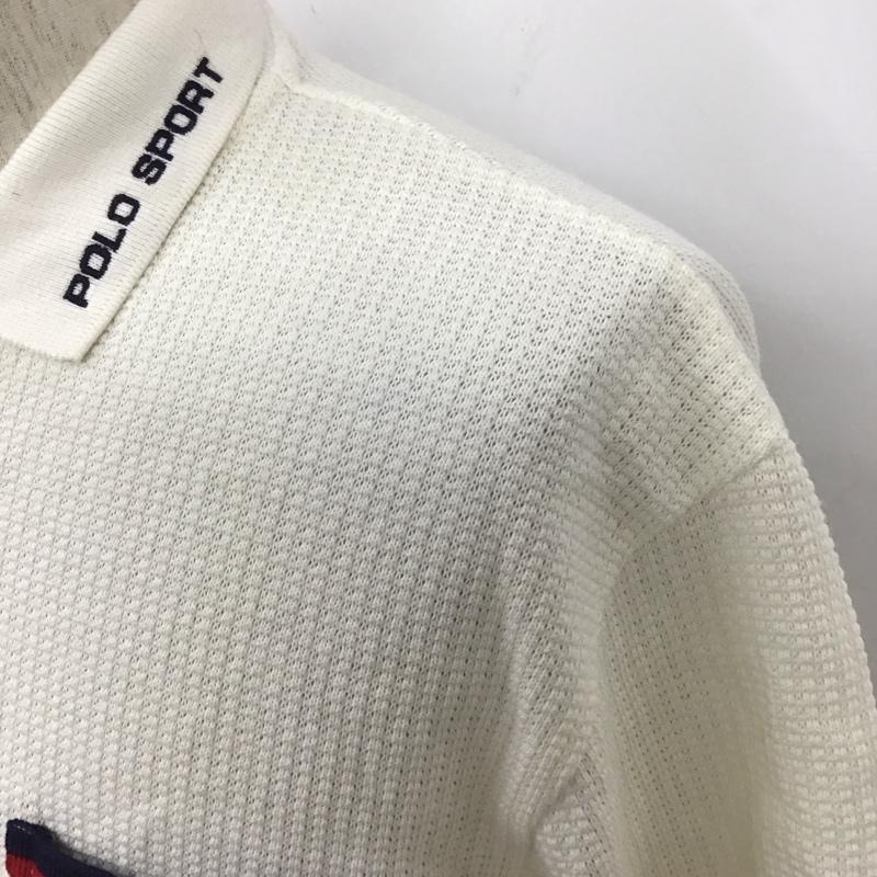 ポロラルフローレン POLO RALPH LAUREN ポロシャツ 半袖 半袖ポロシャツ カラーシャツ 半袖カットソー M ロゴ、文字 白 / ホワイト /  メンズ USED 古着 中古 10111478