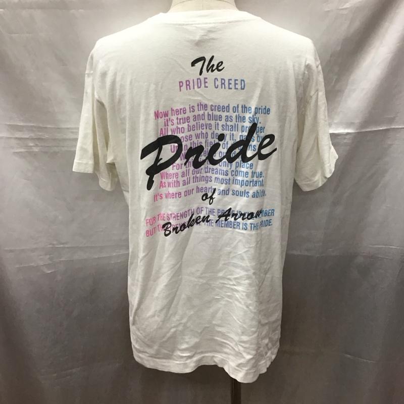 フルーツオブザルーム FRUIT OF THE LOOM Tシャツ 半袖 半袖カットソー プリントTシャツ クルーネックカットソーカットソー 90s 古着 L プリント 白 / ホワイト /  メンズ USED 古着 中古 10113590