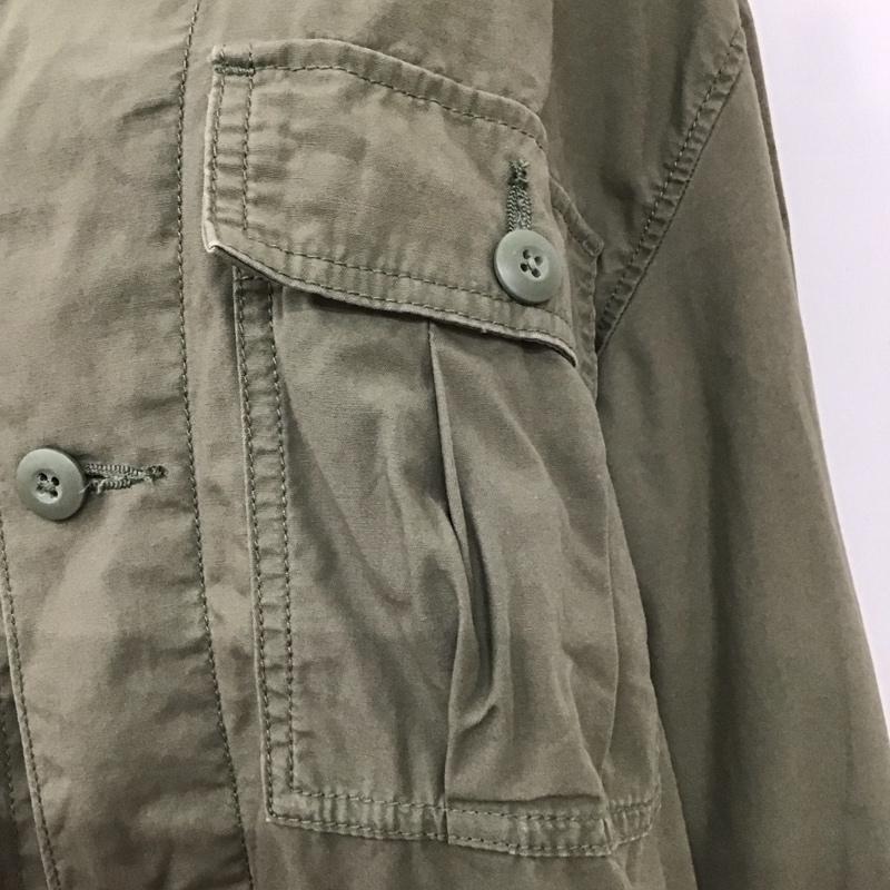 アースミュージックアンドエコロジー earth music&ecology ジャケット、上着 ジャンパー、ブルゾン 1C03L0Y0200 COTTON USAミリタリーシャツブルゾン FREE 無地 カーキ / カーキ / レディース USED 古着 中古 10117704