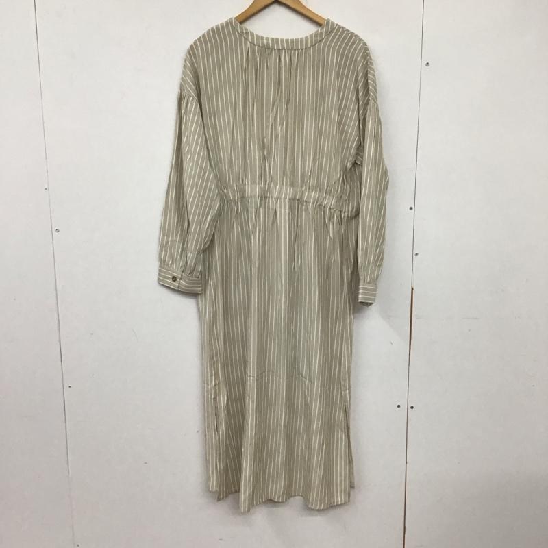 ダブルクローゼット w closet ワンピース ロングスカート FREE ストライプ 白 / ホワイト / X ベージュ / ベージュ / レディース USED 古着 中古 10133986