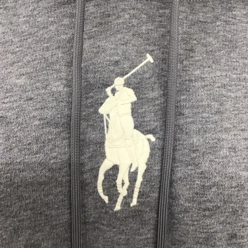 ポロラルフローレン POLO RALPH LAUREN ワンピース ひざ丈スカート パーカー 裏起毛 長袖 S ワンポイント 灰 / グレー / レディース USED 古着 中古 10116147