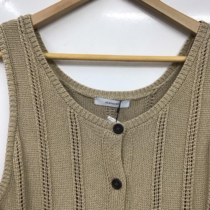 ジーナシス JEANASIS サロペット・オーバーオール サロペット、オーバーオール Vスカシニットサロペ M 無地 ベージュ / ベージュ / レディース USED 古着 中古 10131474
