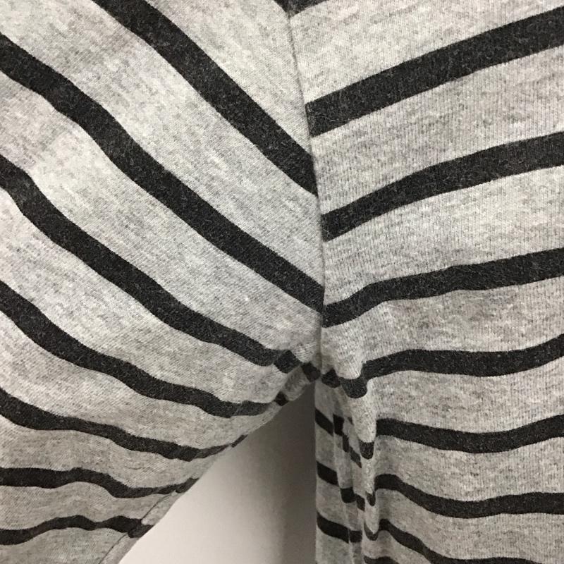 エフティーシー FTC Tシャツ 半袖 FTC017SUMSH06 PRINTEDSTRIPETEE 半袖カットソー プリントTシャツ クルーネックカットソー L ボーダー柄 黒 / ブラック / X 灰 / グレー /  メンズ USED 古着 中古 10110933