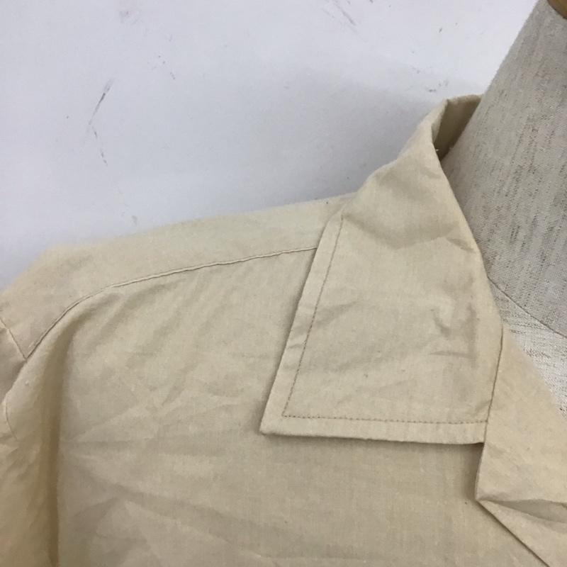 古着 USED シャツ、ブラウス 半袖 半袖シャツ カラーシャツ 半袖カットソー キューバシャツ カジュアルシャツ 無地 ベージュ / ベージュ / メンズ USED 古着 中古 10106753