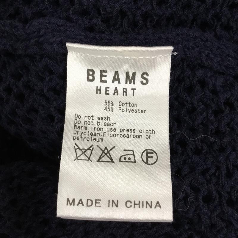 ビームス ハート BEAMS HEART ニット、セーター 半袖 43-05-0033-213 サマーニット メッシュ 無地 紺 / ネイビー / レディース USED 古着 中古 10118738