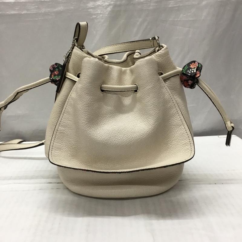 コーチ COACH ショルダーバッグ ショルダーバッグ F57543 巾着 ロゴ、文字 アイボリー / アイボリー / レディース USED 古着 中古 10122293