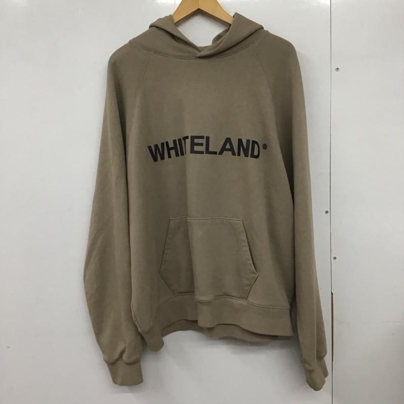 ホワイトランド WHITELAND パーカー 長袖 21s-csl369-wl ロゴプリントパーカー 長袖スウェットパーカー FREE ロゴ、文字 ベージュ / ベージュ / メンズ USED 古着 中古 10132341