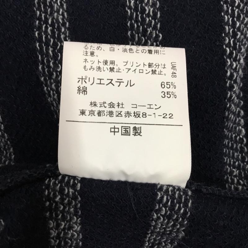 コーエン coen カットソー 七分袖 7525-609-8107 カレッジプリント M ロゴ、文字 紺 / ネイビー / メンズ USED 古着 中古 10115530