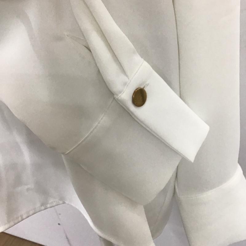 ザラベーシック ZARA BASIC シャツ、ブラウス 長袖 プルオーバー Vネック M 無地 白 / ホワイト / レディース USED 古着 中古 10113462