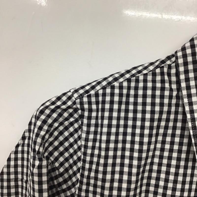ローリーズファーム LOWRYS FARM シャツ、ブラウス 長袖 M チェック 白 / ホワイト / X 黒 / ブラック / レディース USED 古着 中古 10134197