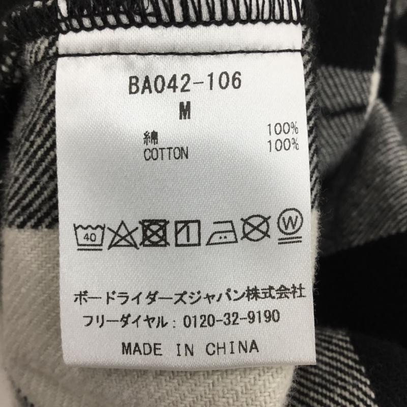 ルーカ RVCA シャツ、ブラウス 長袖 BA042-106 M チェック 黒 / ブラック / X 白 / ホワイト / メンズ USED 古着 中古 10143952