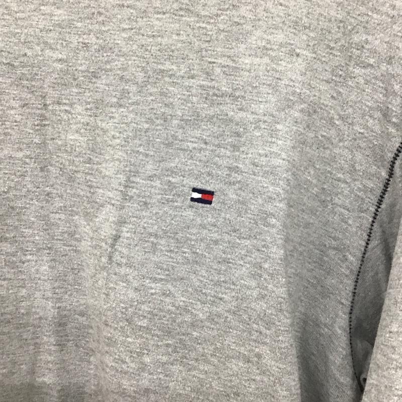 トミーヒルフィガー TOMMY HILFIGER カットソー 長袖 長袖カットソー クルーネックカットソー ロゴカットソー L ロゴ、文字 灰 / グレー / メンズ USED 古着 中古 10137743