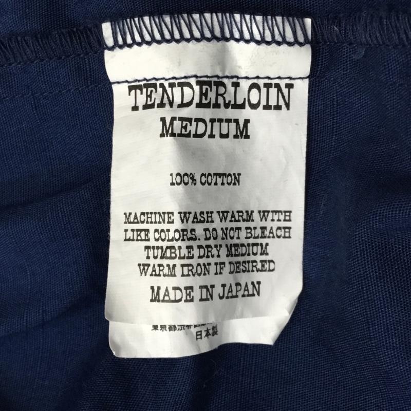 テンダーロイン TENDERLOIN シャツ、ブラウス 半袖 M 無地 X 刺繍 青 / ブルー / メンズ USED 古着 中古 10112808