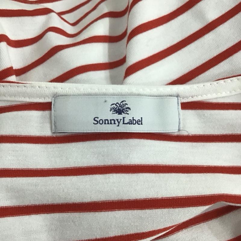 サニーレーベルアーバンリサーチ Sonny Label URBAN RESEARCH Tシャツ 長袖 LA76-21J005 先染めボーダードルマンプルオーバー FREE ボーダー柄 白 / ホワイト / X 赤 / レッド / レディース USED 古着 中古 10106648