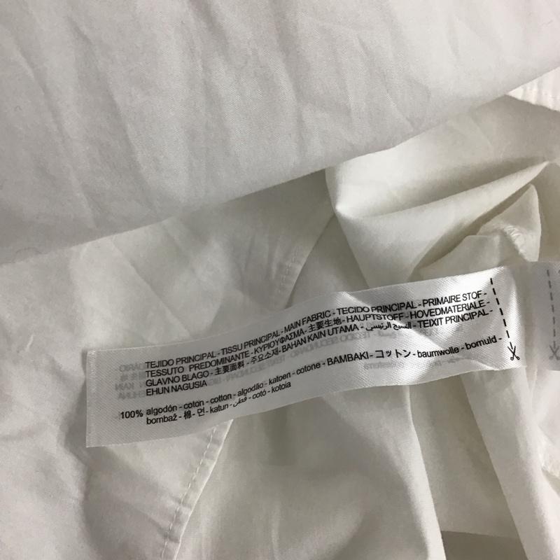 ザラ ZARA シャツ、ブラウス 長袖 M 無地 白 / ホワイト / X 黒 / ブラック / レディース USED 古着 中古 10137412