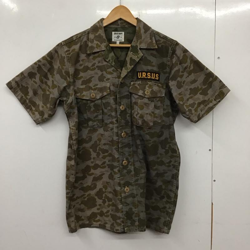 アーサスベイプ URSUS BAPE カットソー 半袖 半袖シャツ ミリタリーシャツ カラーシャツ L カモフラージュ柄・迷彩 マルチカラー / マルチカラー / メンズ USED 古着 中古 10137179