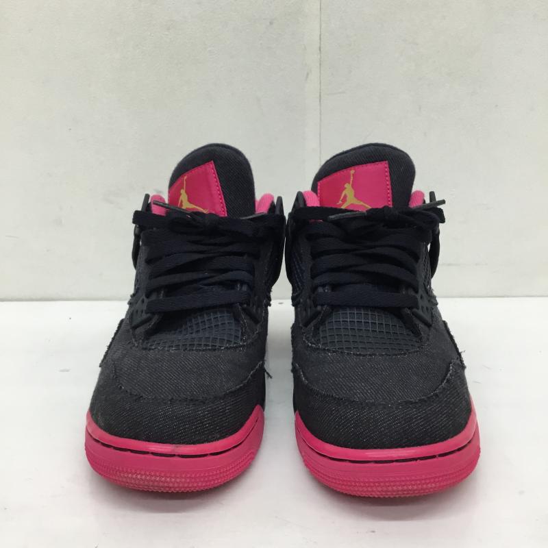 ナイキ NIKE スニーカー スニーカー 487724-408 Nike GS Air Jordan 4 Retro Denim 24.0cm 無地 紺 / ネイビー / X 桃 / ピンク / レディース USED 古着 中古 10130252