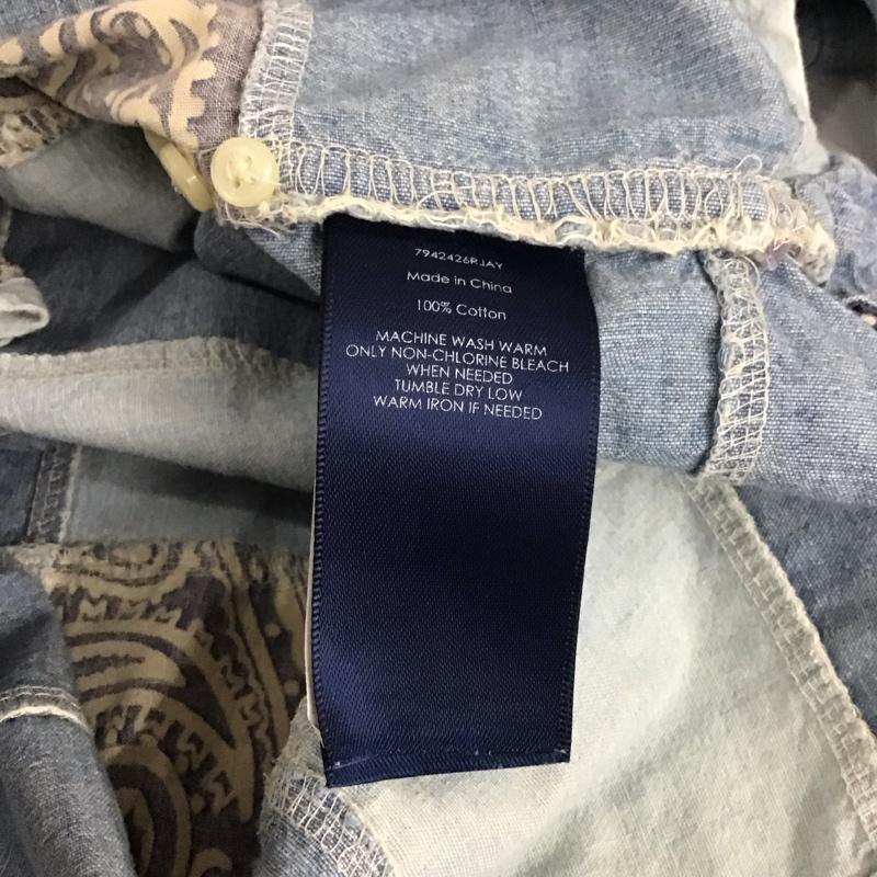 ラルフローレン ラグビー RALPH LAUREN RUGBY シャツ、ブラウス 半袖 半袖シャツ カラーシャツ 半袖カットソー バンダナ柄シャツ S バンダナ柄 インディゴ / インディゴ /  メンズ USED 古着 中古 10108624